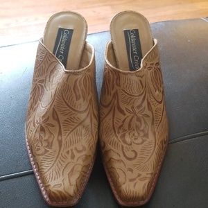 Coldwater Creek size 8 Leather Clog Bootie